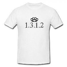 T-shirt męski 1312 ACAB biały